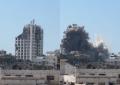 Gaza, Idf distruggono anche il grattacielo più alto della Striscia con 2 missili, i 20 piani della al-Ghafri Tower "erano usati come rifugio per sfollati" - VIDEO