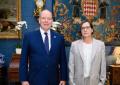 S.A. il principe Alberto Il  e Mirjana Spoljaric, Presidente del Comitato Internazionale della Croce Rossa e della Mezzaluna Rossa (CICR)