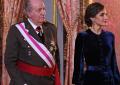 Re Juan Carlos di Borbone con la nuora Letizia