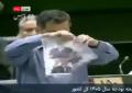 Iran, deputato Zarei strappa foto leader Ue in Parlamento: "Risposta a provocazioni europee contro Khamenei" - VIDEO