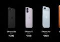 Apple presenta gli iPhone 17, l'Air è super sottile