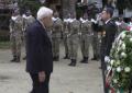 Mattarella a Bruxelles, depone corona di fiori al milite ignoto