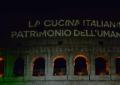 Si accende il Colosseo per la cucina italiana Patrimonio Unesco