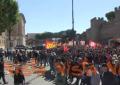 Manifestazione pro Gaza a Roma, la Polizia schierata davanti al Ministero delle Infrastrutture