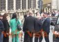 Il primo ministro ungherese Viktor Orbàn arriva a Palazzo Chigi per l'incontro con Meloni