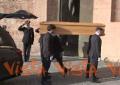 Funerali di Antonino Zichichi, l'arrivo del feretro alla Basilica di Santa Maria degli Angeli