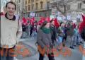 Il corteo dei centri sociali contro referendum, guerra e Governo a Roma