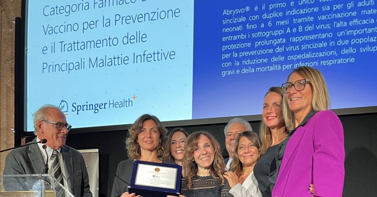 pfizer premiata per il vaccino contro il virus respiratorio sinciziale