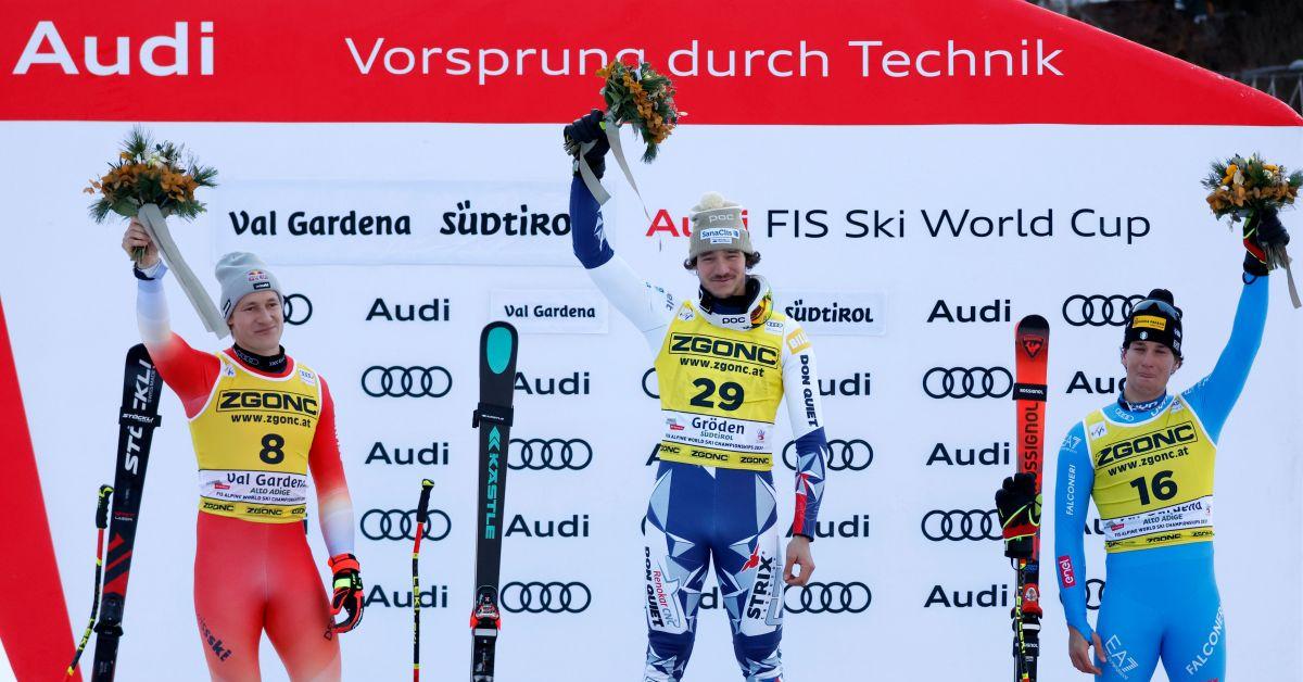 Nel SuperG della Val Gardena vince Zabystran, podio e lacrime per Franzoni