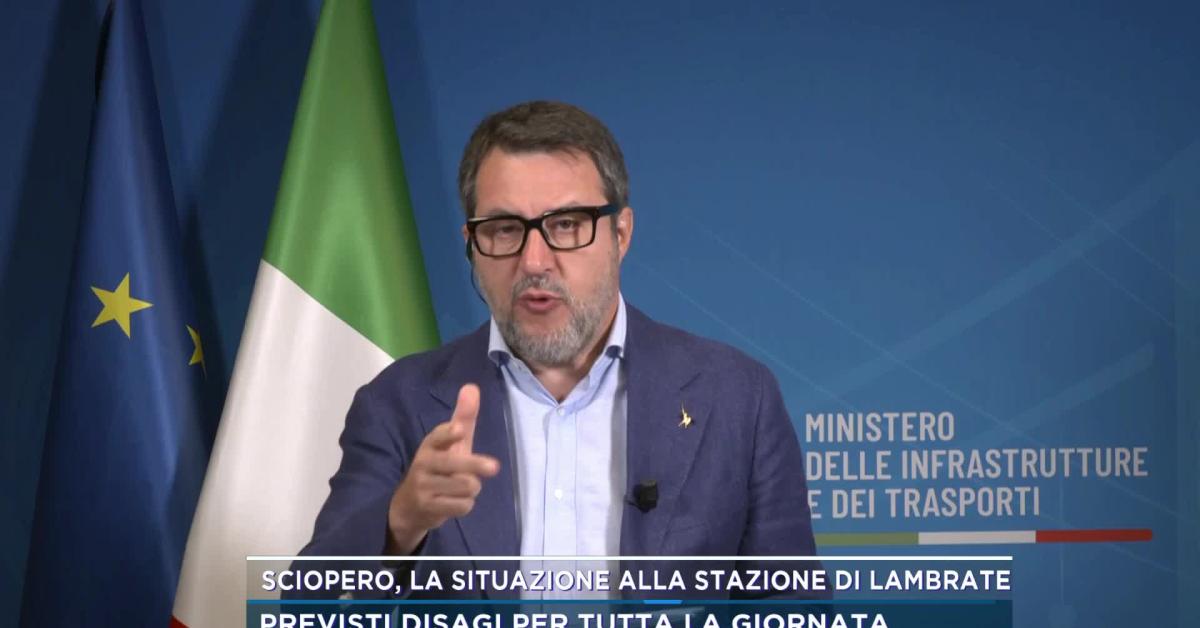 Sciopero generale 3 ottobre, Salvini insiste: “Valuterò sanzioni oltre i 2mila€”, poi attacca Landini: “Se lo organizza lui, paghi lui” – VIDEO