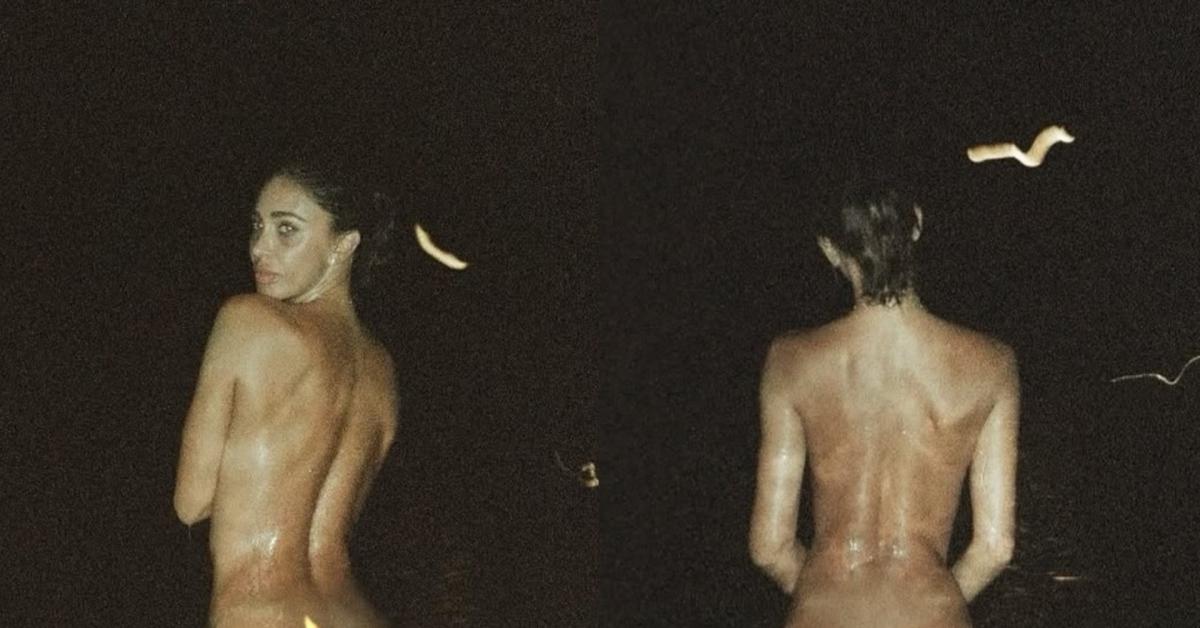 belen rodriguez completamente nuda nel mare di notte in costa smeralda l ultimo bagno bollente prima del ritorno a milano foto