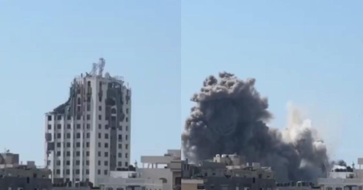 Gaza, Idf distruggono anche il grattacielo più alto della Striscia con 2 missili, i 20 piani della al Ghafri Tower "erano usati come rifugio per sfollati"   VIDEO