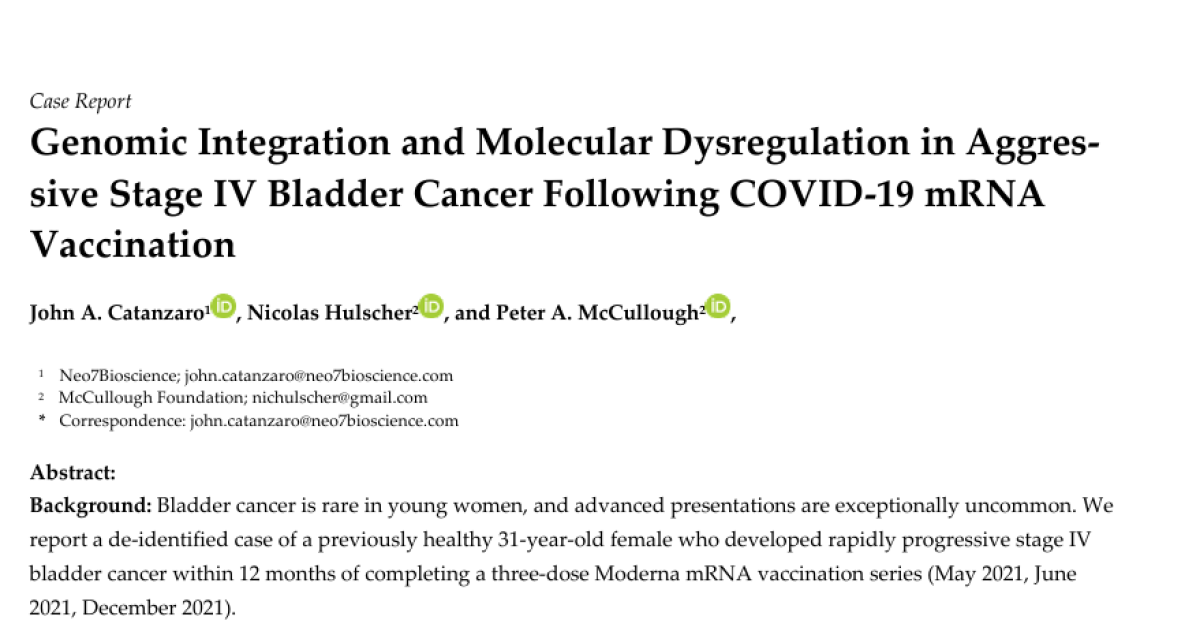 impronta genetica vaccino covid trovata nel dna di malato oncologico 31enne epidemiologo hulscher virus si 232 integrato nel genoma umano facendo crescere il tumore studio