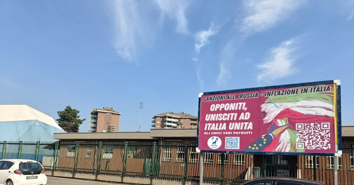 italia unita una possibile sorpresa alle elezioni politiche del 2027 a torino i manifesti sanzioni alla russia inflazione