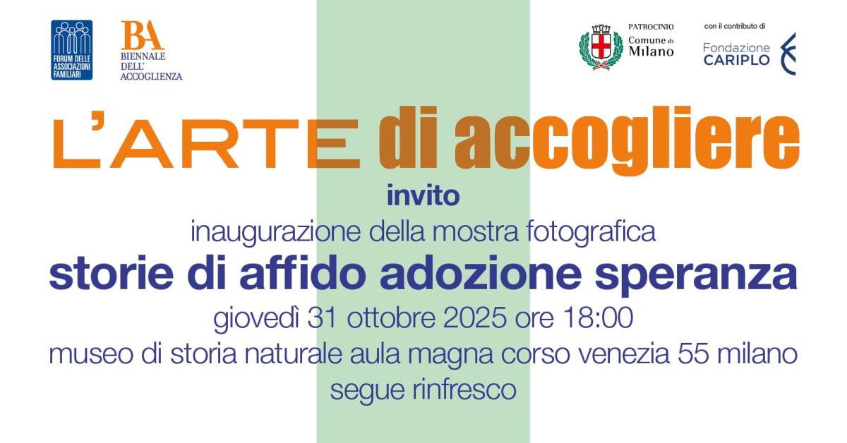 Esposizione “L’Arte di Accogliere. Storie di affido, adozione e speranza”