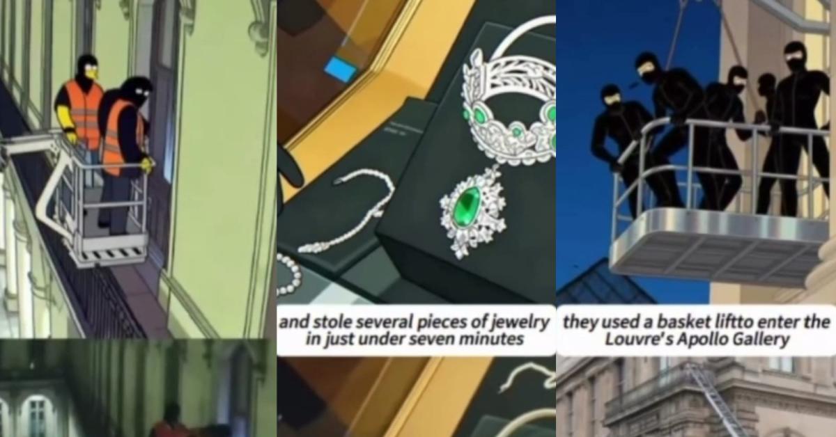 "I Simpson avevano predetto il furto al Louvre in ogni dettaglio, dal montacarichi ai gioielli della Corona francese"   Il VIDEO fake virale "I Simpson avevano predetto il furto al Louvre in ogni dettaglio, dal montacarichi ai gioielli della Corona francese"   Il VIDEO fake virale