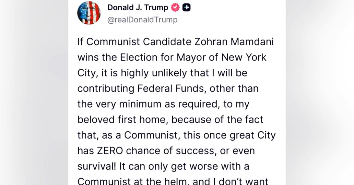 Elezioni New York, Trump attacca Mamdani: “Se diventa sindaco quel comunista taglio i fondi alla città”, Musk: “Votate Cuomo”, ma per i sondaggi il 34enne è in vantaggio di 14,3 punti Elezioni New York, Trump attacca Mamdani: “Se diventa sindaco quel comunista taglio i fondi alla città”, Musk: “Votate Cuomo”, ma per i sondaggi il 34enne è in vantaggio di 14,3 punti