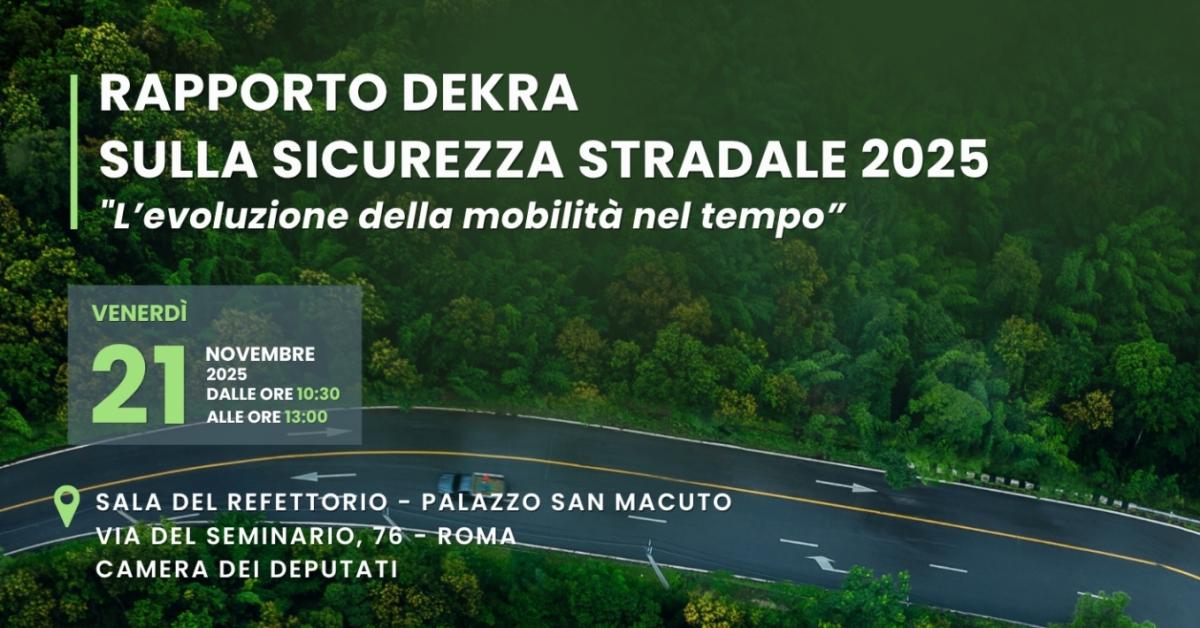 Rapporto DEKRA sulla Sicurezza Stradale 2025 “L’evoluzione della mobilità nel tempo” Rapporto DEKRA sulla Sicurezza Stradale 2025 “L’evoluzione della mobilità nel tempo”