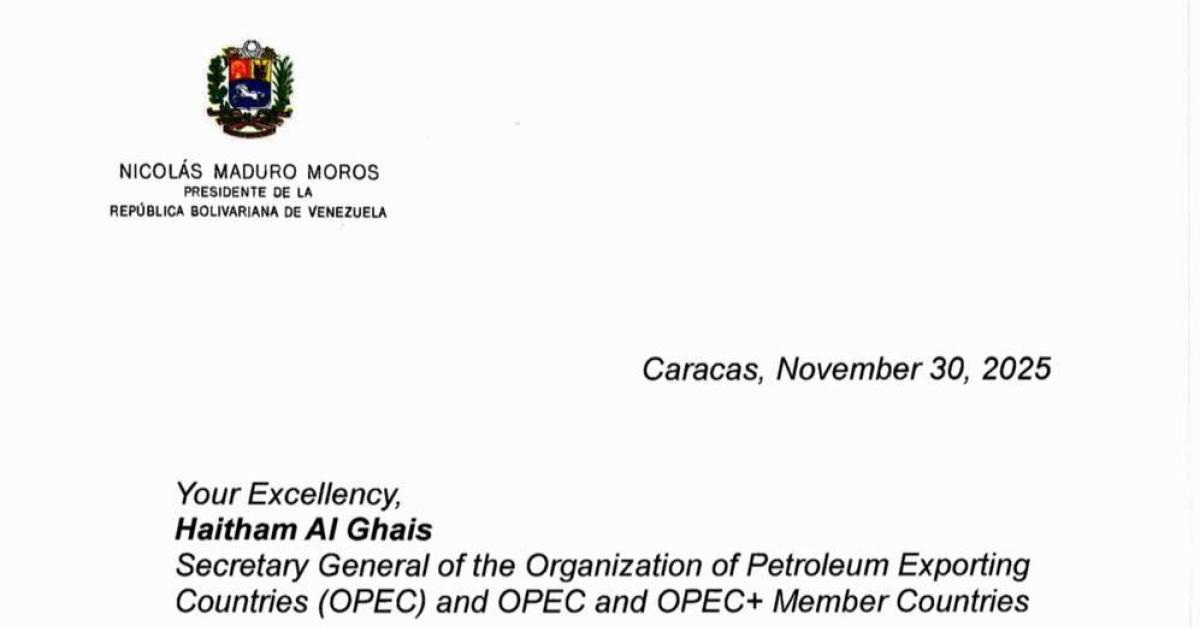 venezuela maduro scrive a segretario opec al ghais accusando usa di voler impossessarsi di riserve di petrolio con uso della forza documento
