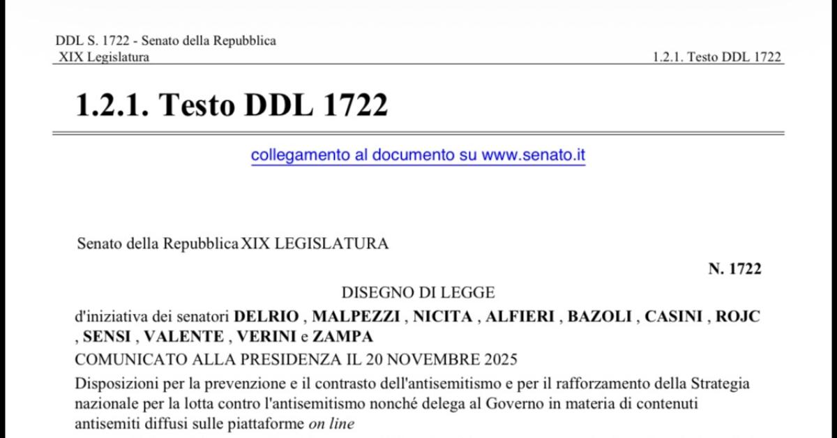 ddl delrio per censura dell informazione antisemita chi critica israele e sionisti sospensione di 6 mesi anche ai giornalisti controllo ad agcom160e comunit224160ebraiche