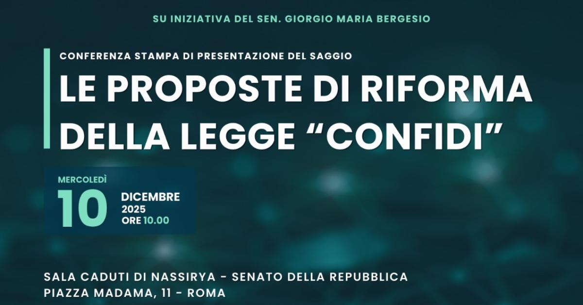 conferenza stampa di presentazione del saggio le proposte di riforma della legge confidi