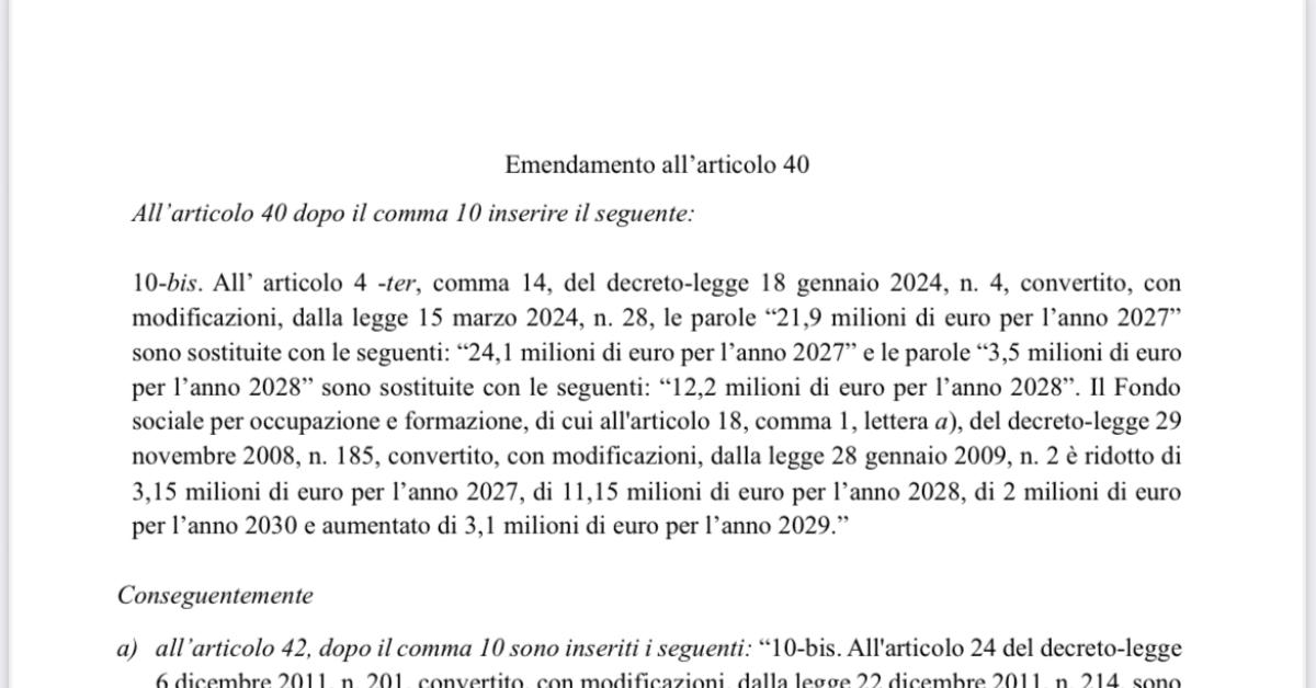 manovra 2026 maxi emendamento pensioni aiuti alle imprese tfr crediti d imposta e zes le novit224 principali il testo completo pdf