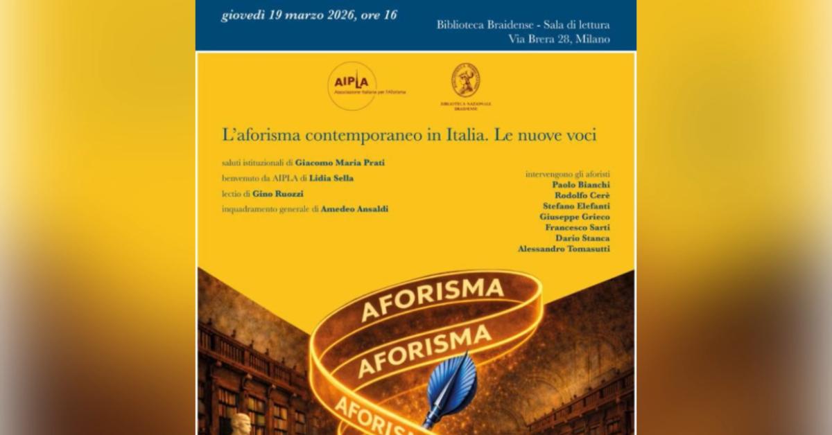 introduzione di lidia sella al convegno l8217aforisma contemporaneo in italia le nuove voci promosso e organizzato da aipla