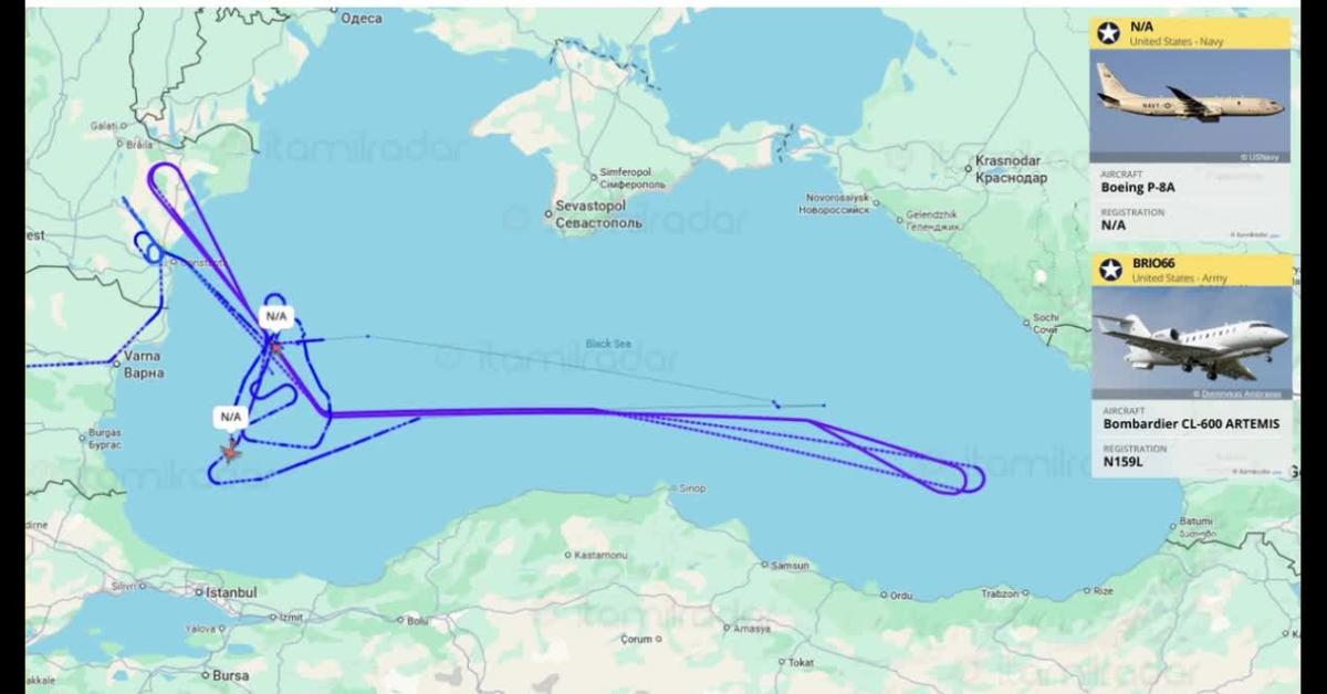 2 jet da ricognizione usa nello spazio aereo sopra mar nero decollo da base uk mildenhall ipotesi attivit224 intelligence contro russia video