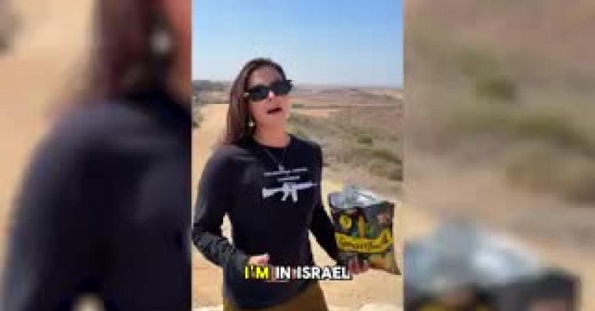 gaza la trumpiana valentina gomez in israele coi popcorn hamas ha violato cessate il fuoco ora mi godo i bombardamenti idf video