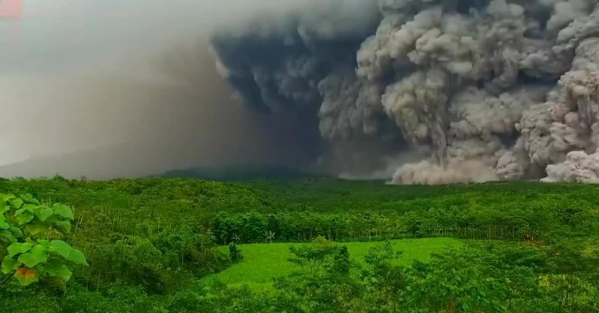 Indonesia, erutta il vulcano Semeru, colate di lava e nubi di cenere alte fino a 7 km fuoriuscite dal cratere, oltre 300 gli evacuati   VIDEO