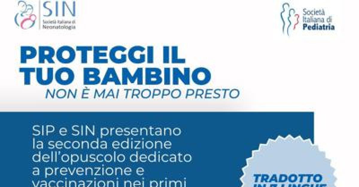 Vaccini, da pediatri e neonatologi opuscolo per genitori 