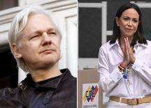 Julian Assange contro Mar&iacute;a Corina Machado, la denuncia al Comitato Nobel: "Il Premio per la Pace trasformato in strumento di guerra"