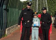 Alessio con i Carabinieri