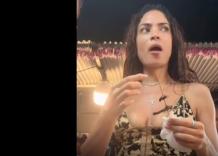 Elodie mangia spiedini di insetti in Thailandia: "Buonissimi raga"; boom di critiche: "Chiudi la bocca mentre mangi, che eleganza" - VIDEO