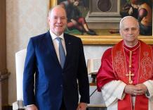 Papa Leone XIV con il Principe Alberto II di Monaco