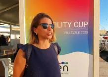 Carolina Mariani con l'Iron Utility Cup alle Millevele di Genova 