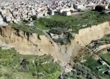 Frana a Niscemi, le operazioni di soccorso nella zona colpita