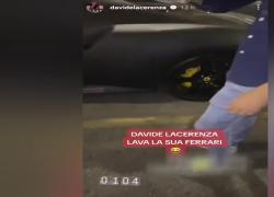 Quando Davide Lacerenza lavava i cerchioni della Ferrari con litri di champagne fuori dalla Gintoneria di Milano - VIDEO