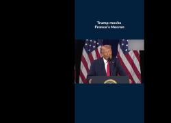 Usa, Trump si fa beffe di Macron e lo imita con accento francese: "Ti prego Don&agrave;ld, quello che vuoi ma non dazi del 25% sui miei prodotti" - VIDEO