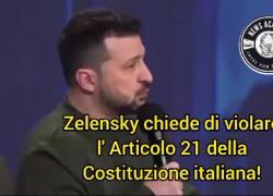Zelensky: "In Italia troppi filo Putin, revocate i visti"; il web: "Chiede violazione libertà di pensiero, articolo 21 Costituzione" - VIDEO