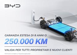 BYD estende la garanzia della Blade Battery a 8 anni o 250.000 km