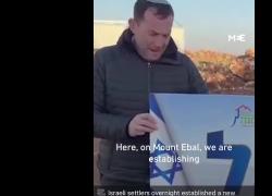 Cisgiordania, nuovo insediamento illegale vicino a Nablus, capo Consiglio Samaria Dagan CHOC: "Fieri per questa azione sionista" - VIDEO