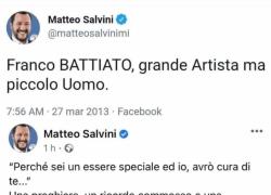 Franco Battiato morto, quando Salvini scriveva: "Grande artista ma piccolo uomo"