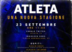 Domani la presentazione del brand “Atleta Esport” e del palinsesto del suo canale online Twitch