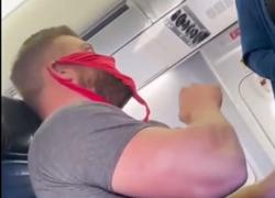 Tanga al posto della mascherina in aereo, uomo viene cacciato: il VIDEO
