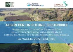Al Campus Bio-Medico presentazione della piantumazione "Alberi per un futuro sostenibile" - nuovo bosco urbano a Trigoria