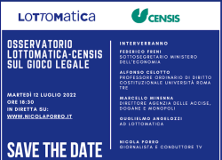 Presentazione del primo Numero dell’Osservatorio permanente Censis-Lottomatica sul gioco legale in Italia