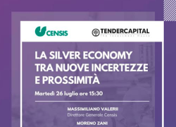 Presentazione Osservatorio Silver Economy
Tendercapital-Censis
“La Silver Economy tra nuove incertezze e prossimità”