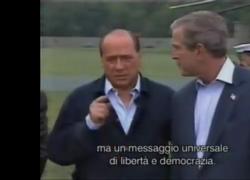 Berlusconi e la sua prova di inglese. L'ex premier ci prova ma Bush non sembra troppo convinto - VIDEO