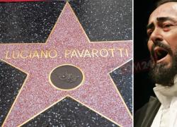 Luciano Pavarotti ottiene una stella sulla Walk of Fame